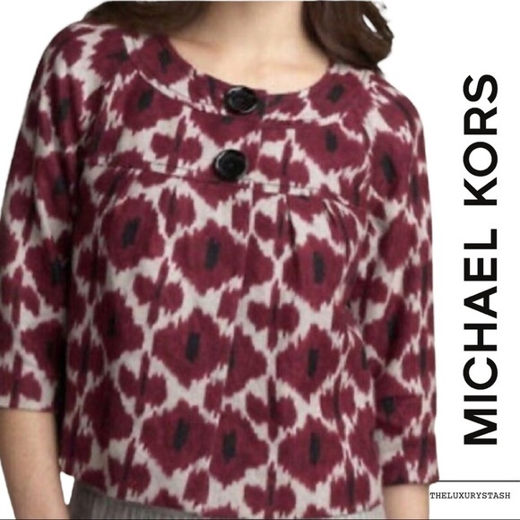 Michael Kors SHORT CARDIGAN WITH BUTTONS BOHEMIAN STYLE​​​ - Picture 1 of 6